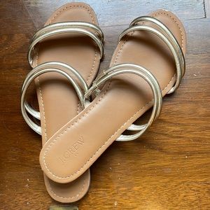 J. Crew Factory sandals women’s 10 metallic